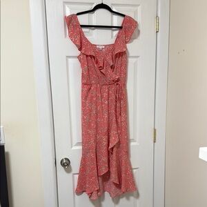 Floral Pink Ruffle Dress